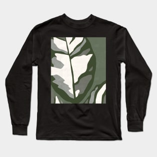 Dark green Rubber plant detail Long Sleeve T-Shirt